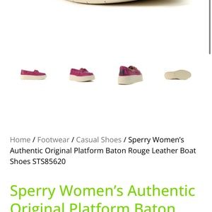 Sperry Women’s Authentic Original Platform Baton Rouge Leather Boat Shoes